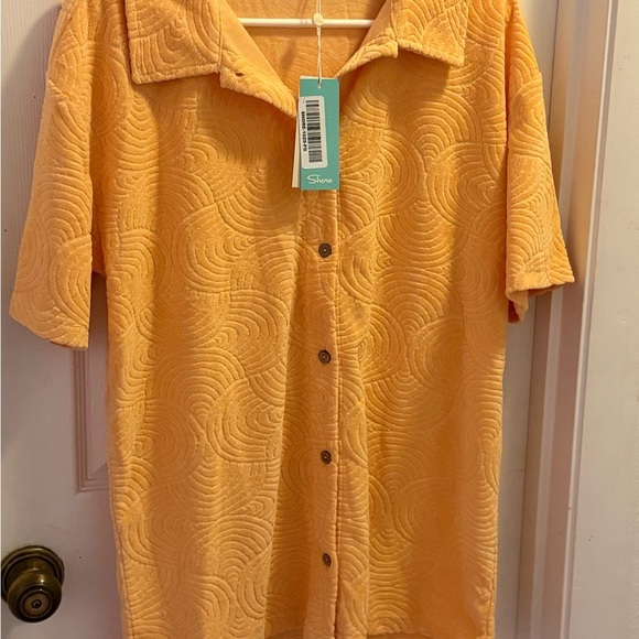 “Shore” Brand Sunburst Lightweight Jacquard Terry Shirt Disney Springs Store NEW - Picture 2 of 3